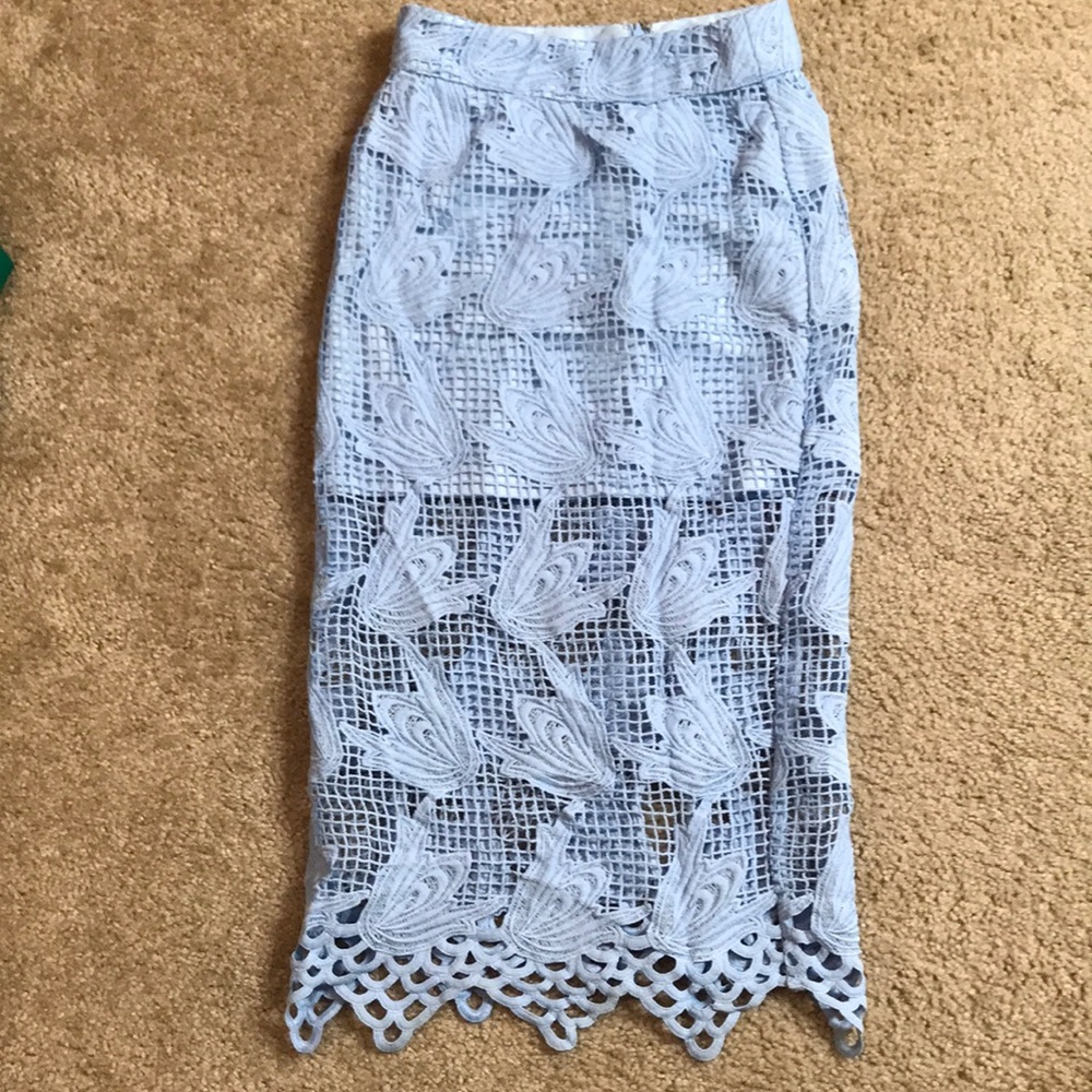 Lace pencil skirt